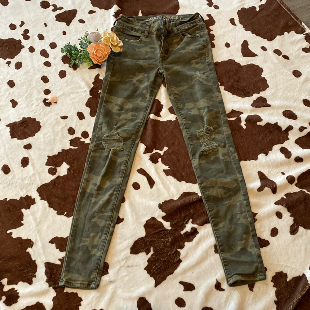 WOMENS CAMO SKINNY JEANS